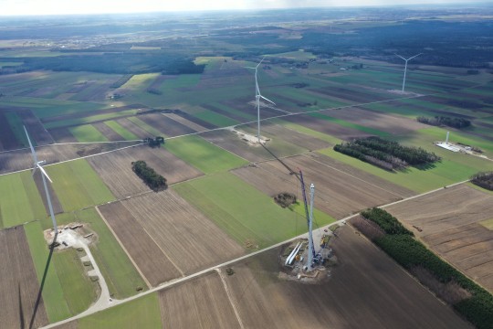 All  wind turbines are erected at Zalesie Wind Farm 
